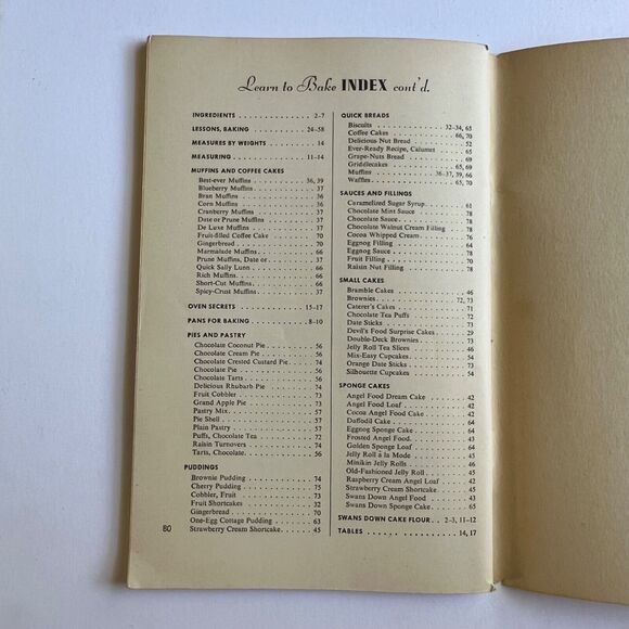 Vintage 1947 Cookbook Learn to Bake from General Foods Paperback - Picture 12 of 15